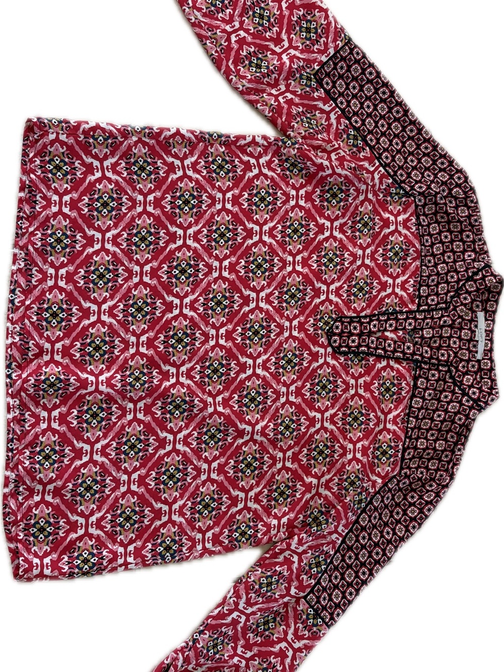 LOFT Boho Long Sleeve Patterned Blouse